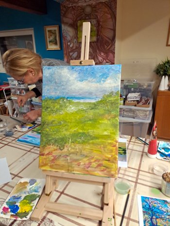 Zážitkové maľovanie v štýle impresionizmu.